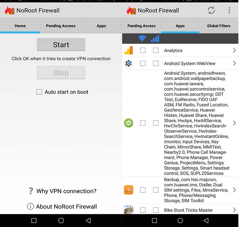install firewall in android